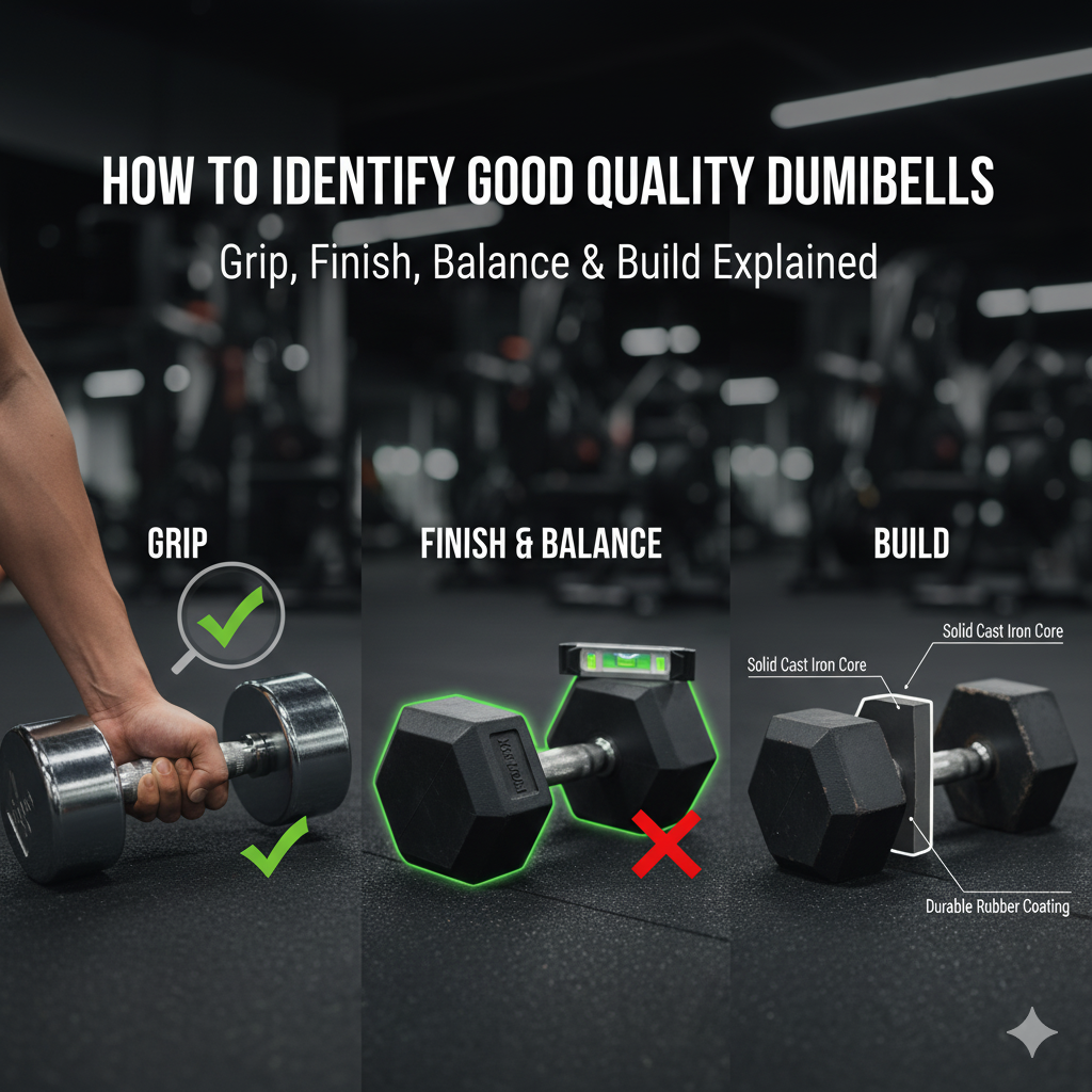 How to Identify Good Quality Dumbbells: Grip, Finish, Balance & Build Explained