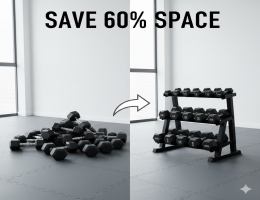 How to Save 60% Space in Your Home Gym With a Proper Dumbbell Rack