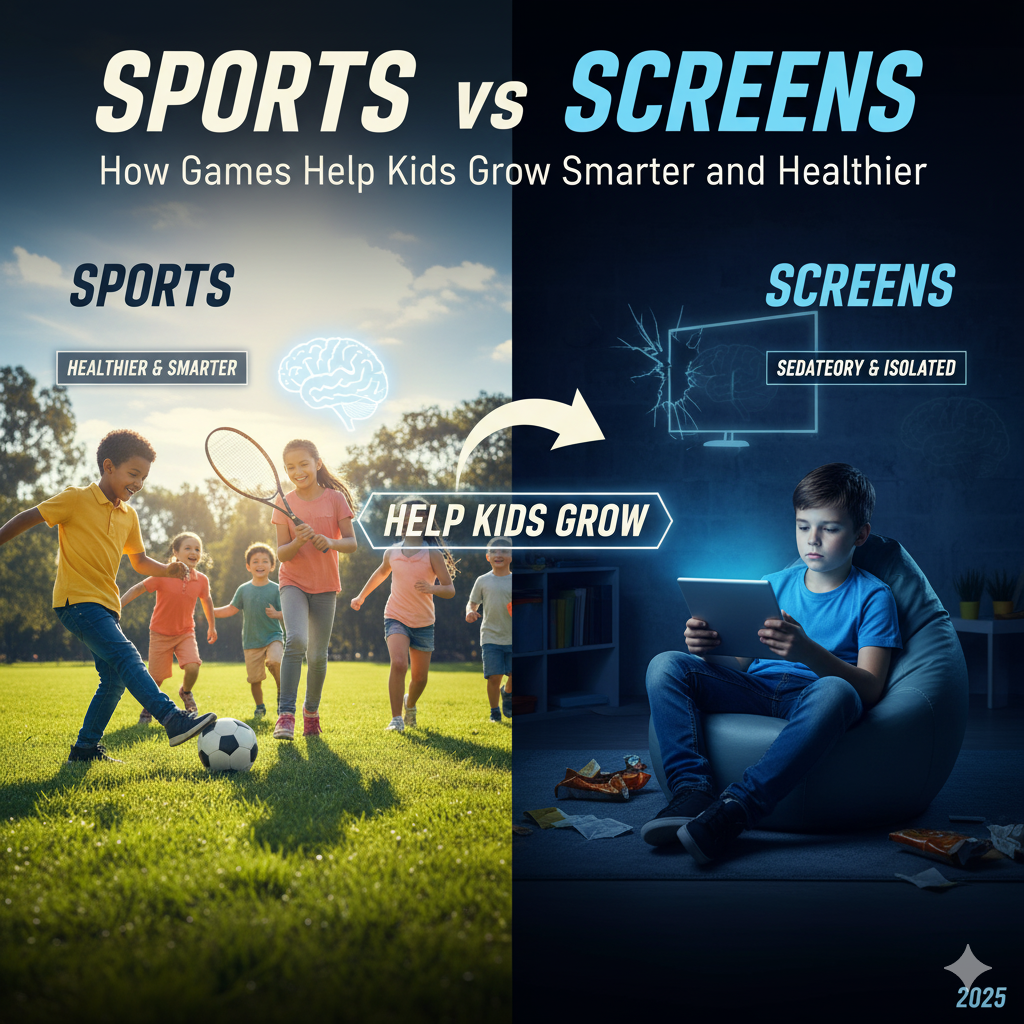 Sports vs Screens: How Games Help Kids Grow Smarter and Healthier