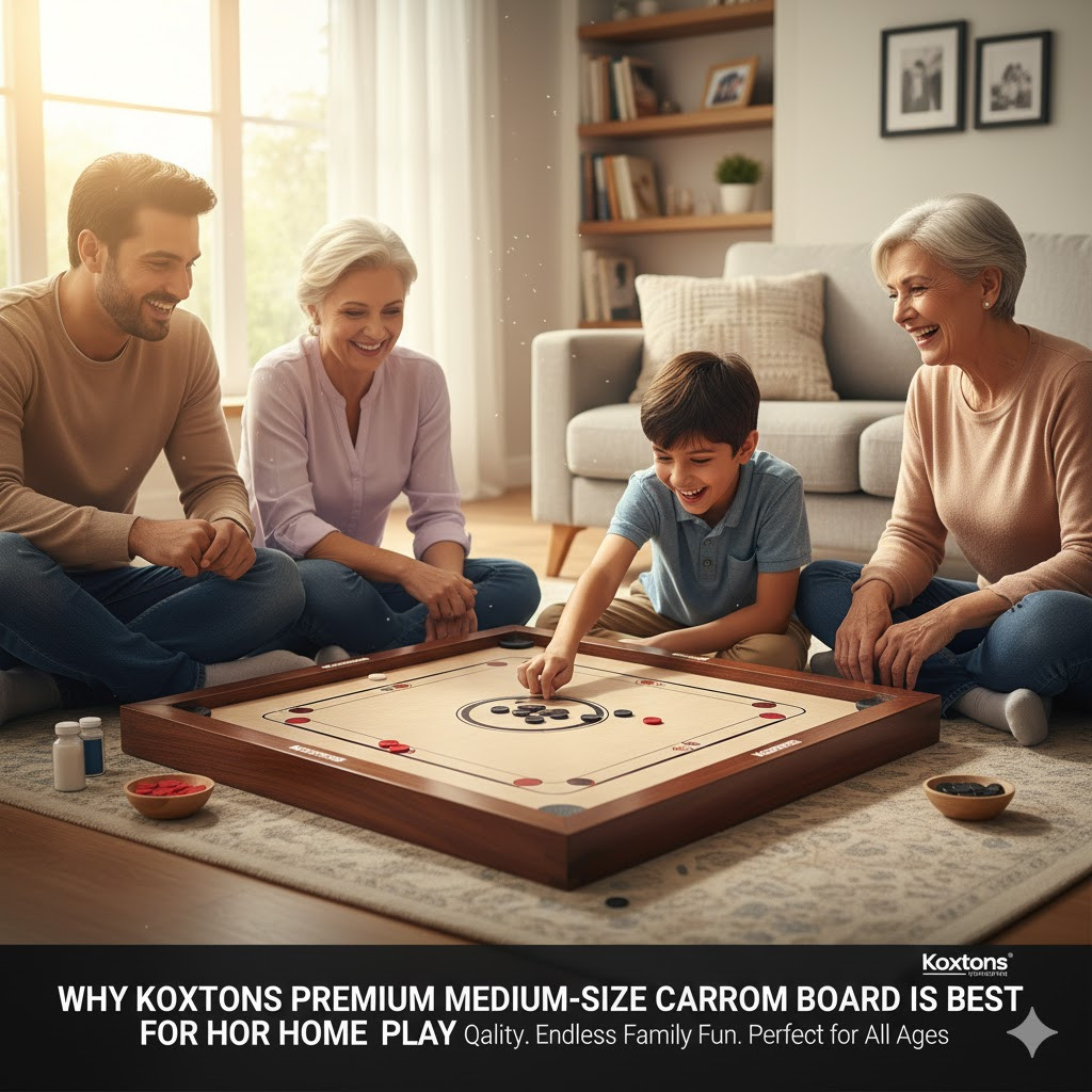 Why Koxtons Premium Medium-Size Carrom Board is Best for Home & Family Play