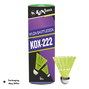 Koxtons KOX-222 Nylon Shuttlecock – 6 PCS